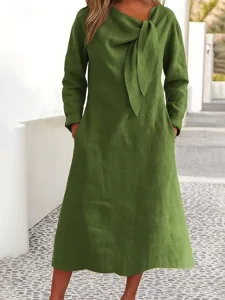 damen-midikleid-100-baumwolle-freizeitkl-grun-5
