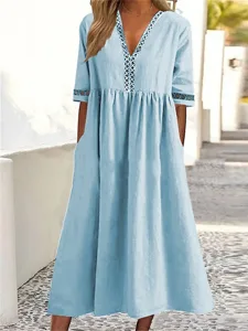damen-midikleid-100-baumwolle-shiftkleid-himmelblau-6