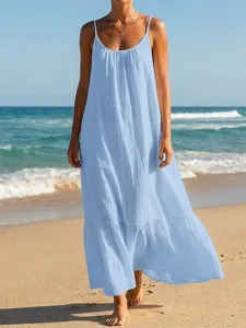 damen-midikleid-100-baumwolle-shiftkleid-leicht-blau-3