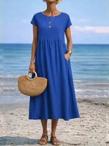 damen-midikleid-a-linie-kleid-sommerklei-blau-4
