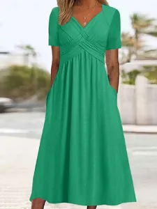 damen-midikleid-a-linie-kleid-sommerklei-grun-2