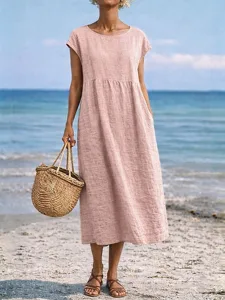 damen-midikleid-a-linie-kleid-sommerklei-rosa-3