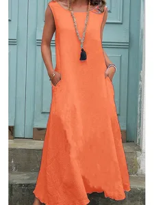 damen-midikleid-baumwoll-mischung-shiftk-orange-4