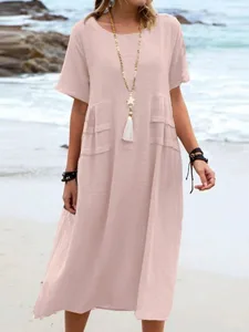 damen-midikleid-baumwoll-mischung-shiftk-rosa-11