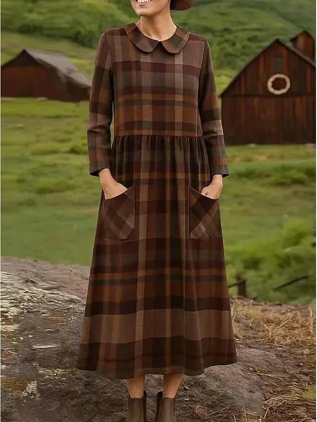 damen-midikleid-etui-kleid-faltenkleid-u-leicht-braun-3