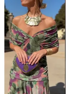 damen-midikleid-etui-kleid-wickelkleid-b-grune-mischung-1