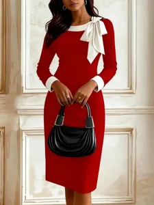 damen-midikleid-figurbetontes-kleid-cock-rote-3