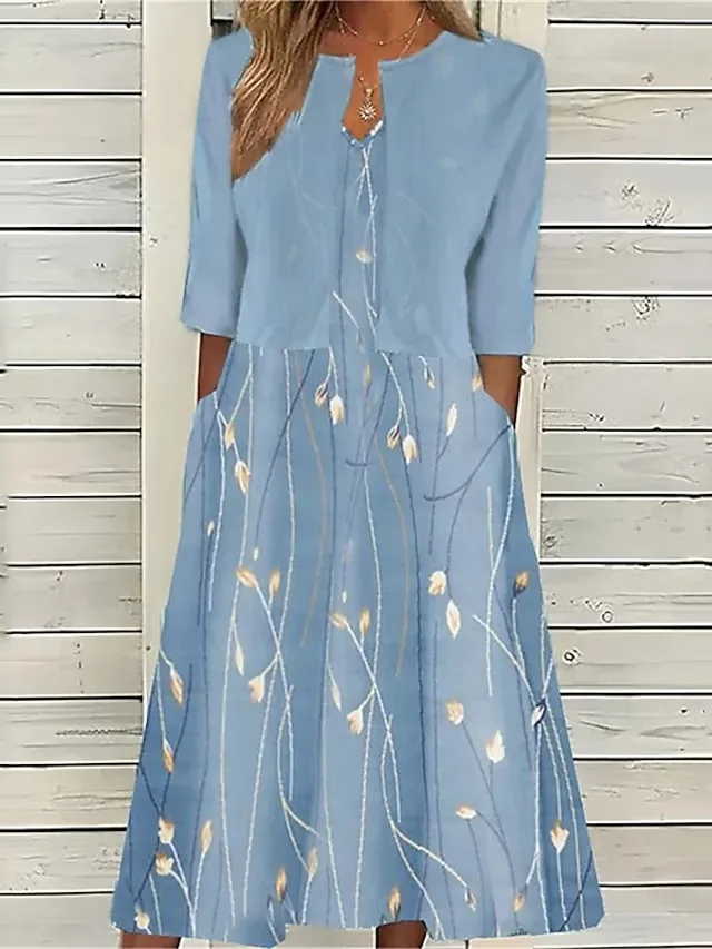 damen-midikleid-freizeitkleid-kleid-set-blau-1