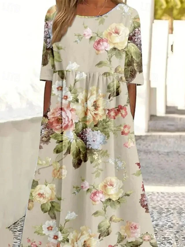 damen-midikleid-freizeitkleid-sommerklei-gelb-1