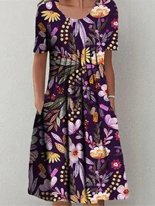 damen-midikleid-freizeitkleid-sommerklei-purpur-4