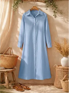 damen-midikleid-hemdblusenkleid-freizeit-blau-5