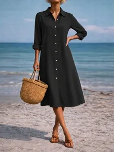 damen-midikleid-hemdblusenkleid-freizeit-schwarz-11