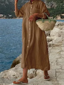 damen-midikleid-hemdblusenkleid-kaftan-k-braun-5