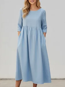 damen-midikleid-kunstbaumwollleinen-baum-leicht-blau-4