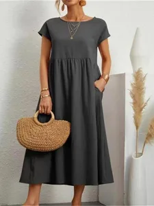 damen-midikleid-kunstbaumwollleinen-shif-dunkelgray-10