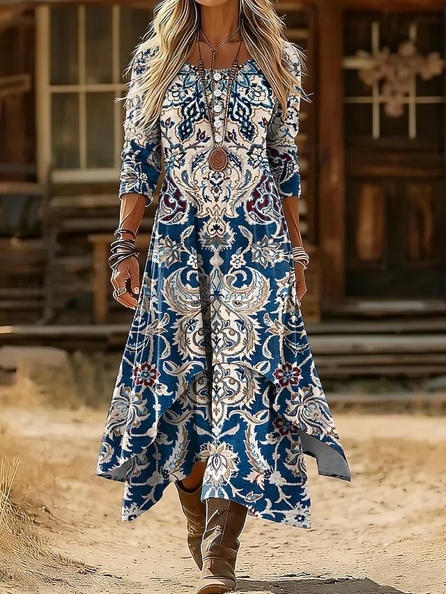 damen-midikleid-shiftkleid-lassig-taglic-dunkelblau-5