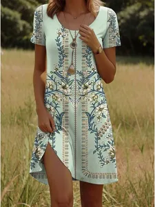 damen-mini-kleid-boho-lassiges-kleid-pet-grun-4