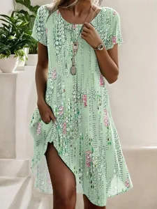 damen-mini-kleid-boho-lassiges-kleid-pet-grun-40