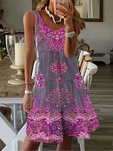 damen-mini-kleid-boho-petite-kleid-t-shi-rosa-30