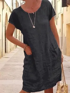 damen-minikleid-shiftkleid-baumwoll-lein-schwarz-6