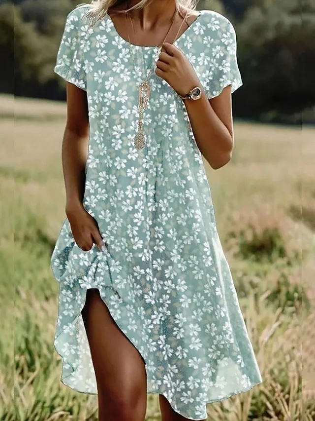 damen-minikleid-t-shirt-kleid-sommerklei-grun-2