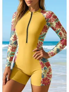 damen-mittel-anti-uv-shirt-badeanzug-t-s-blau-gelb-4