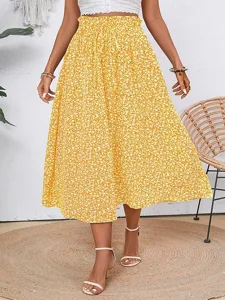 damen-mode-lassig-midi-mittlere-hufthohe-gelb-3