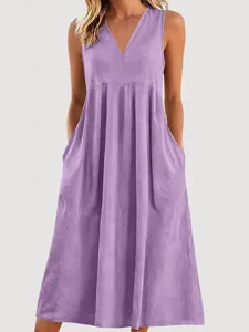 damen-normal-maxikleid-baumwoll-leinen-k-violett-4