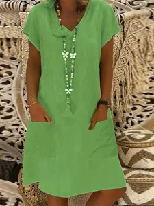 damen-normal-minikleid-kunstbaumwolllein-hellgrun-22