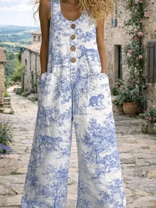 damen-normal-overall-aktiv-blumen-armell-blau-5