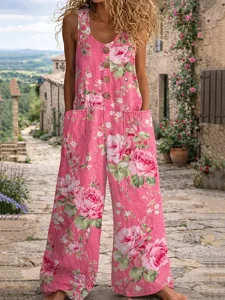 damen-normal-overall-aktiv-blumen-armell-rosa-1
