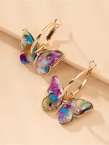 damen-ohrringe-mode-taglich-schmetterlin-purpur-1