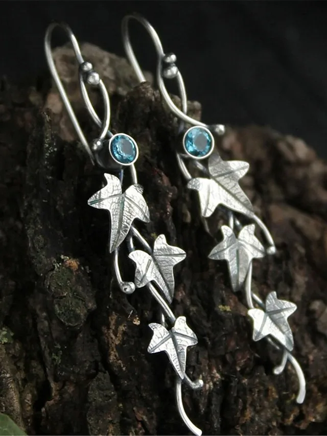 damen-ohrringe-modisch-outdoor-blatt-ohr-blau-2