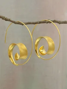 damen-ohrringe-modisch-outdoor-blatt-ohr-gold-3