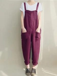 damen-overall-im-streetwear-stil-einfarb-fuchsie-11