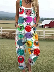 damen-overall-urlaub-vintage-lassig-voll-rote-6