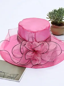 damen-partyhut-party-hochzeit-besondere-schwarzer-rand-rose-5