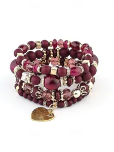 damen-perlenarmband-schick-mode-herz-ele-burgunderrot-7