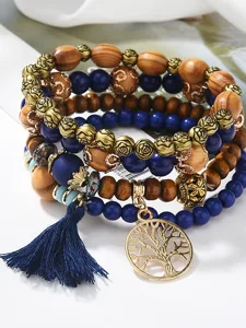 damen-perlenarmband-vintage-armband-laye-marineblau-6