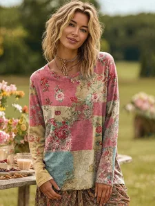 damen-plus-size-t-shirt-floral-farbverla-rote-5