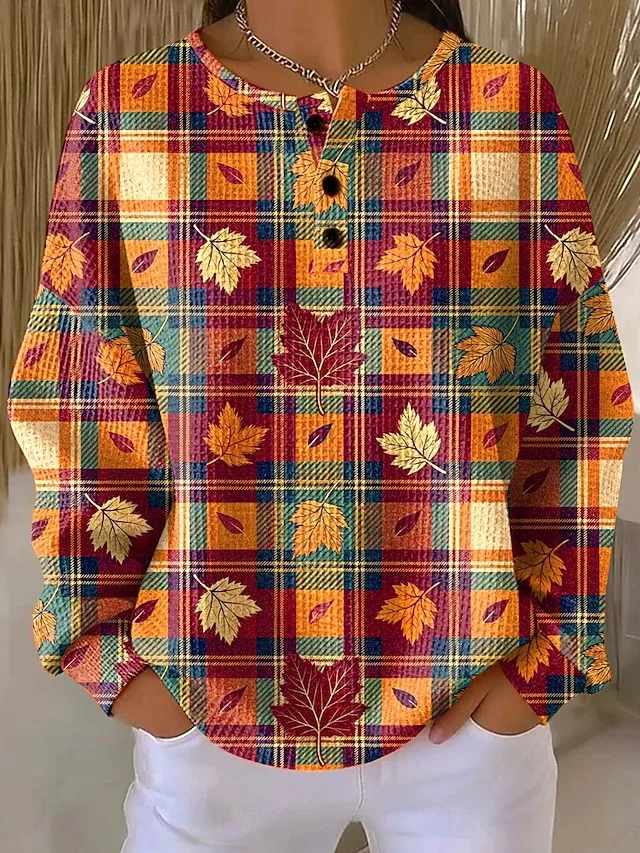 damen-pullover-sweatshirt-knopfe-druck-b-orange-4