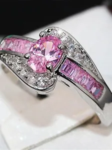 damen-ringe-mode-taglich-geometrie-ring-rosa-3