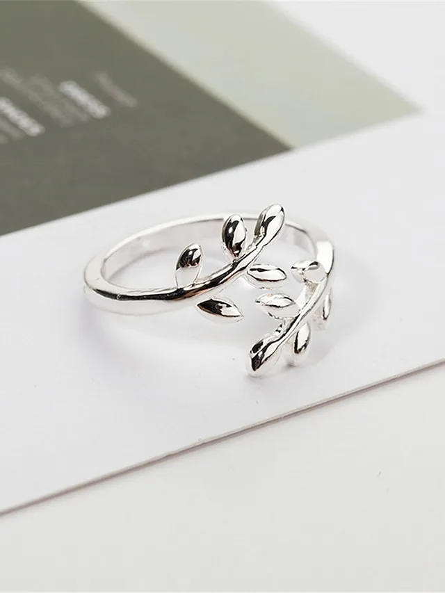 damen-ringe-modisch-outdoor-blatt-ring-silber-2