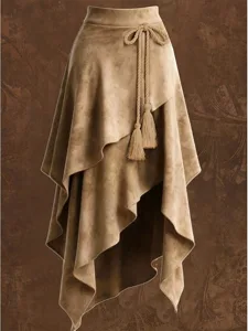 damen-rock-aus-wildlederimitat-bohemien-leicht-braun-3