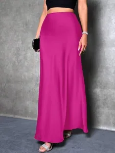 damen-satinrocke-elegant-mode-maxi-hohe-fuchsie-24