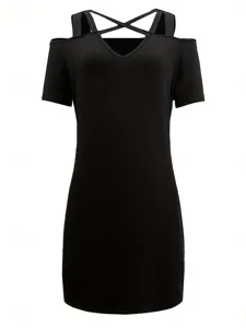 damen-schlichtes-cut-out-minikleid-mit-v-default-7