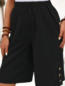 damen-shorts-aus-baumwollleinen-baumwoll-schwarz-14