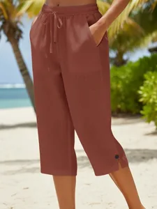 damen-shorts-aus-baumwollleinen-caprihos-orange-3