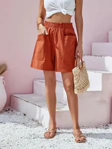 damen-shorts-aus-baumwollleinen-hose-aus-orange-5