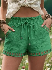 damen-shorts-aus-baumwollleinen-leinen-i-grun-1